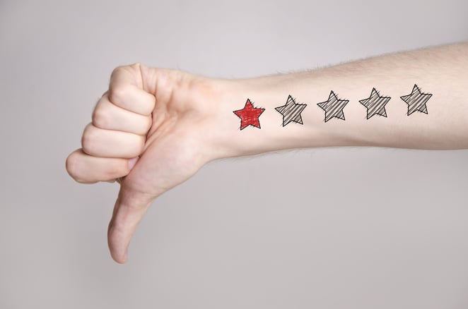 bad reviews on amazon thumbs down with 1 star