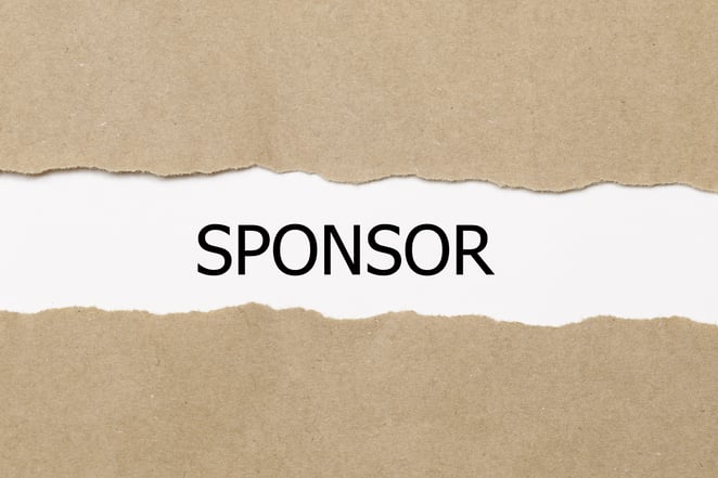 sponsor between ripped paper towel