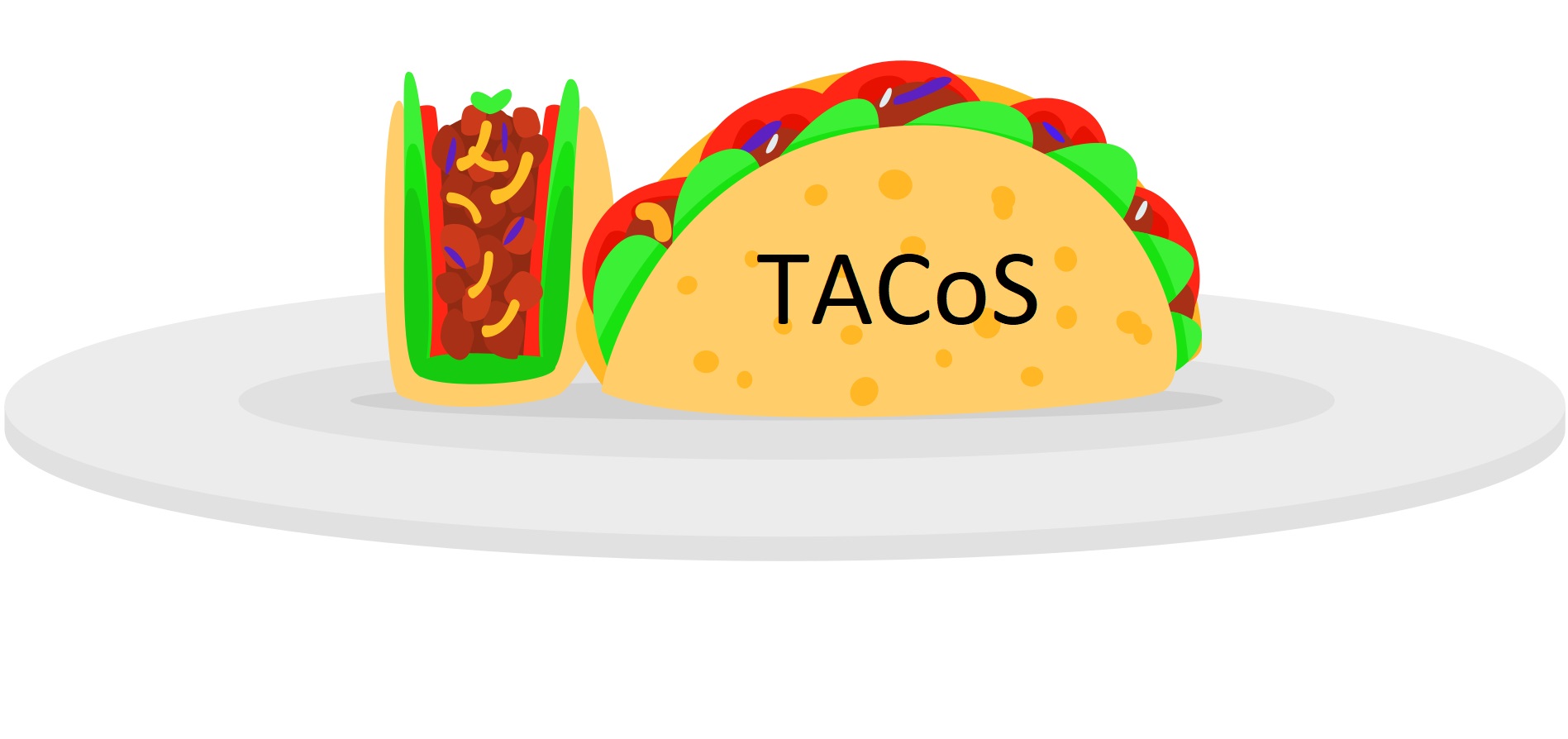 tacos with tacos written on it